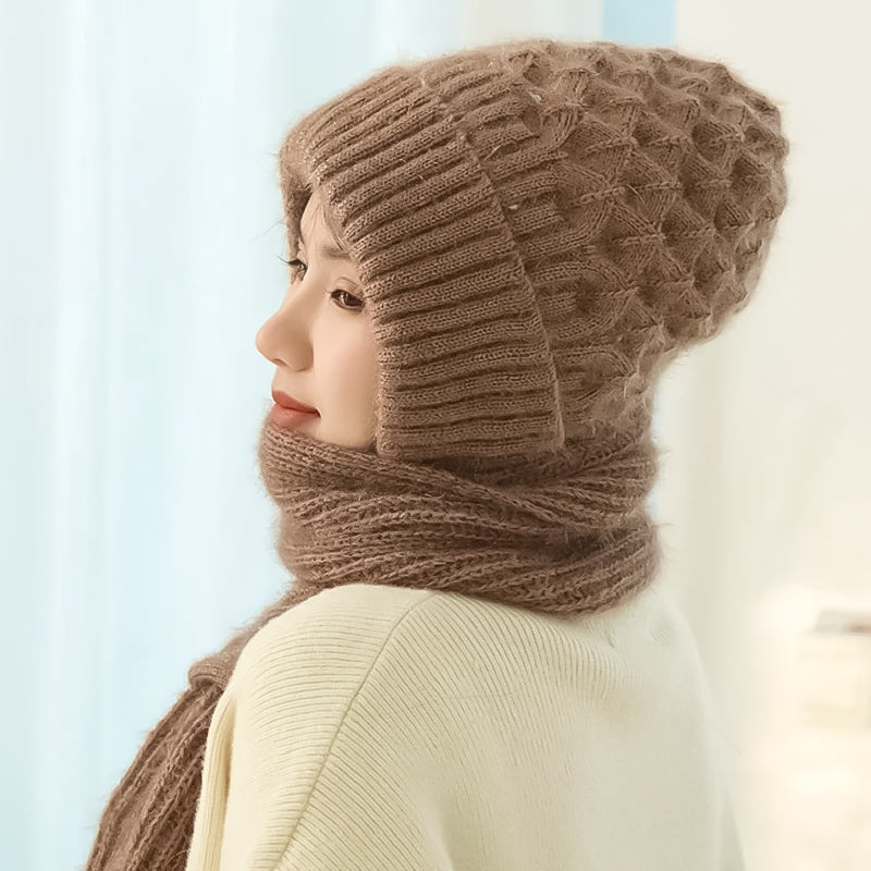 1+1 GRATIS | ScarfBeanie - Dames sjaal en beanie-muts in één