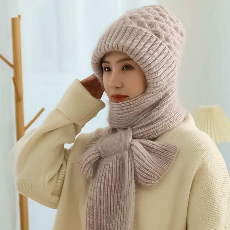 1+1 GRATIS | ScarfBeanie - Dames sjaal en beanie-muts in één