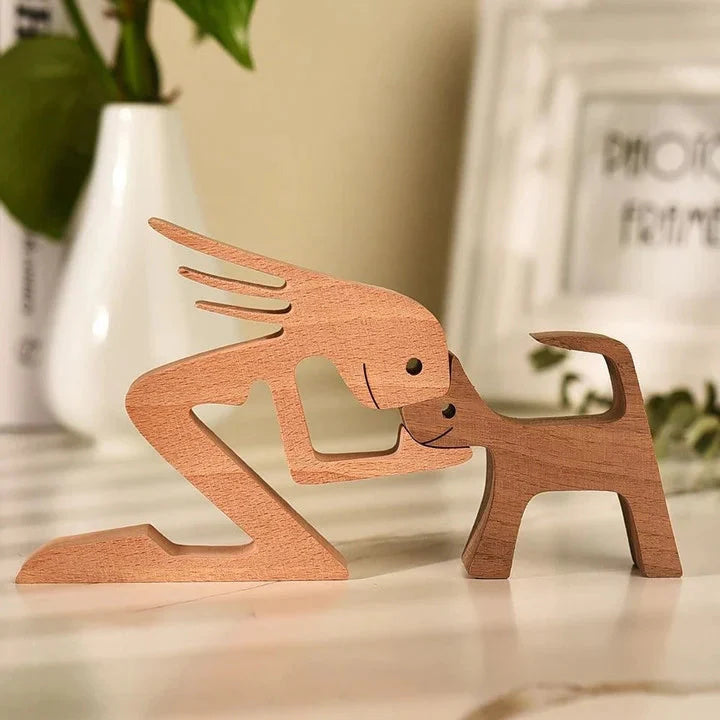 Hand-gegraveerde Houten Dierenfiguren – Milieuvriendelijke Woondecoratie en Uniek Cadeau voor Dierenliefhebbers