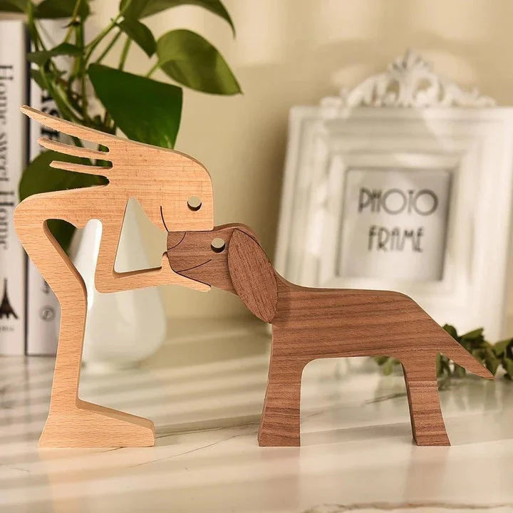 Hand-gegraveerde Houten Dierenfiguren – Milieuvriendelijke Woondecoratie en Uniek Cadeau voor Dierenliefhebbers