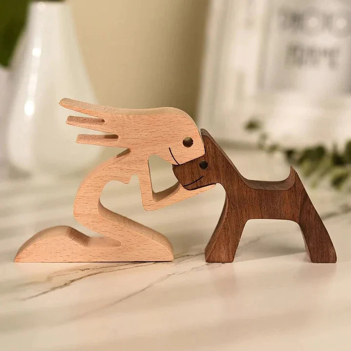 Hand-gegraveerde Houten Dierenfiguren – Milieuvriendelijke Woondecoratie en Uniek Cadeau voor Dierenliefhebbers