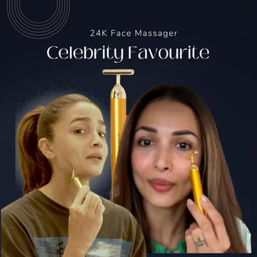 GildedGlow Luxe Gezichtsmassage Roller | Revitaliseer je huid met een elektrisch massagetool met 24K goud voor een stralende teint