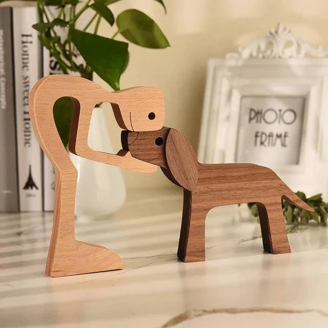 Hand-gegraveerde Houten Dierenfiguren – Milieuvriendelijke Woondecoratie en Uniek Cadeau voor Dierenliefhebbers