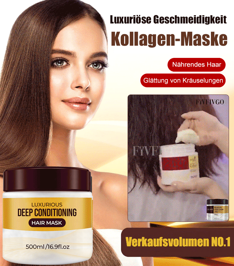 LuxuraGlow Kollagen-Haarmaske | Revitalisierende Maske für glänzendes, gesundes Haar