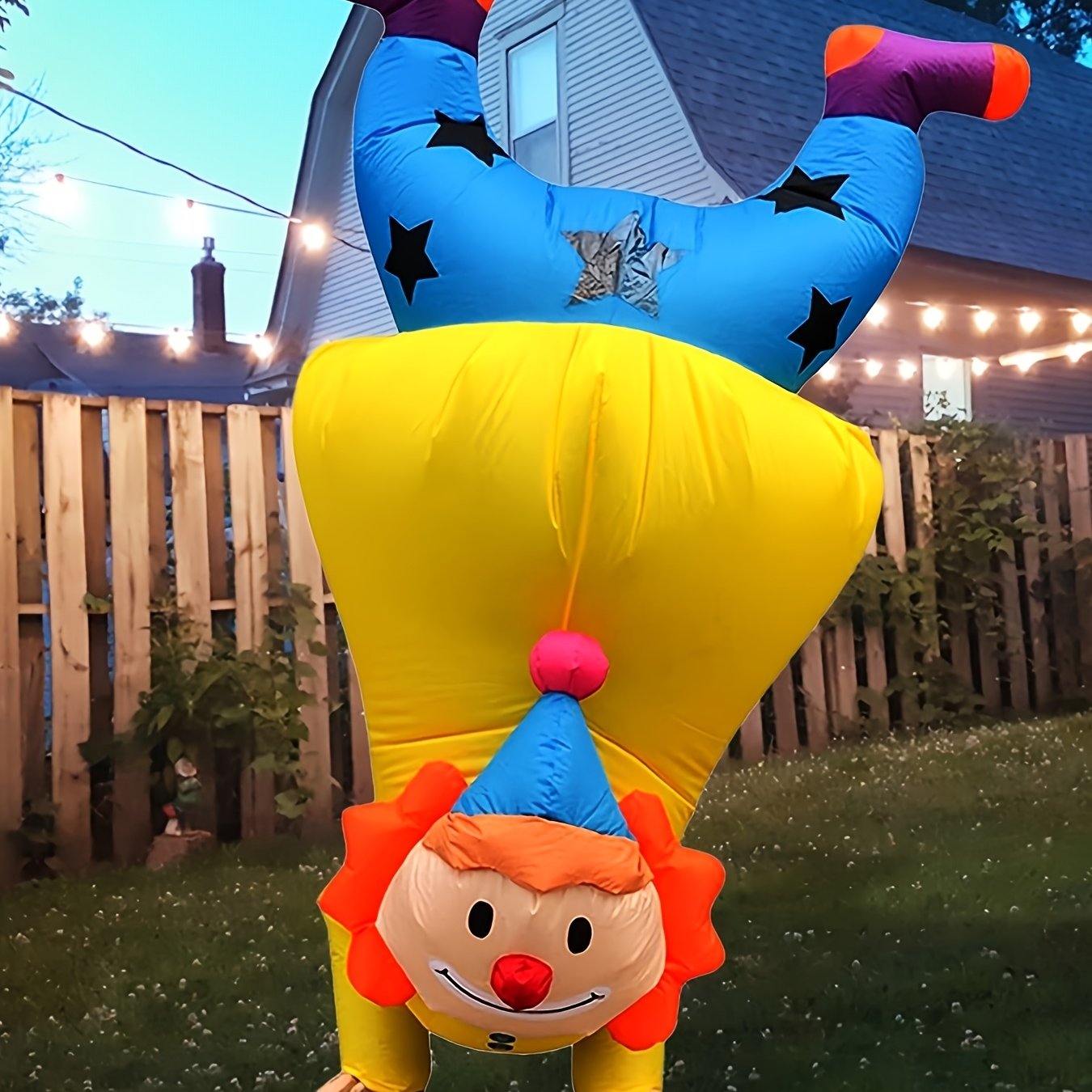 Grappig Opblaasbaar Halloween Clown Kostuum | Volwassen Opblaaspak