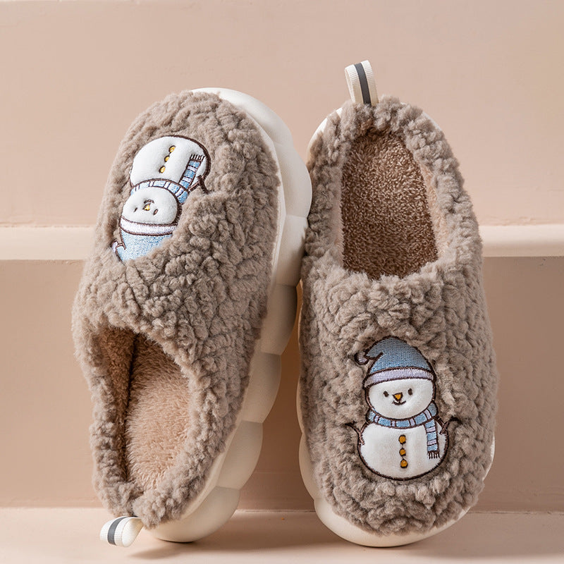 Warme Pluche Slippers met Antislipzool