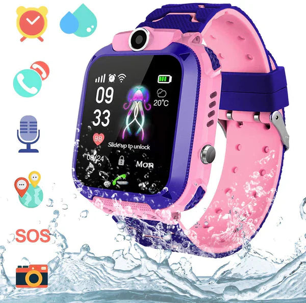 Kidguard GPS Smartwatch voor Kinderen met Real-Time Locatie Tracking, SOS Knop en Tweezijdige Communicatie