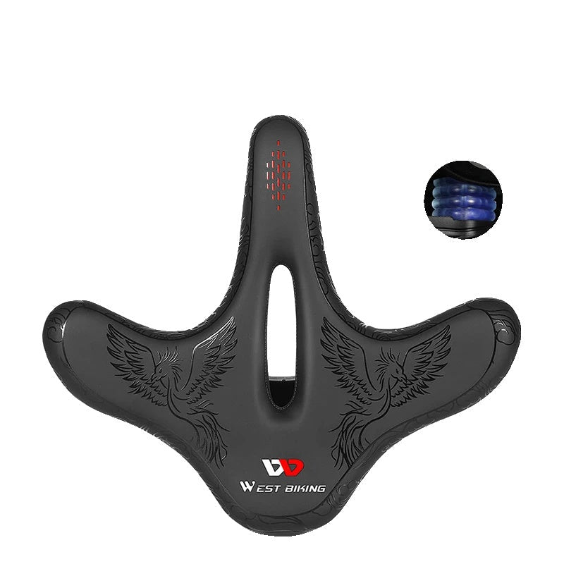Comfortabele Ergonomische Fiets Zadel met Verbrede Kussen voor Lange Afstand Fietsen – Compatibel met MTB, E-Bikes en Meer