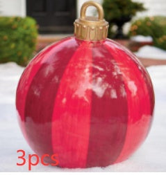 Opblaasbare Kerstbal Buiten Decoratie 60cm – Weerbestendige PVC Kerstdecoratie