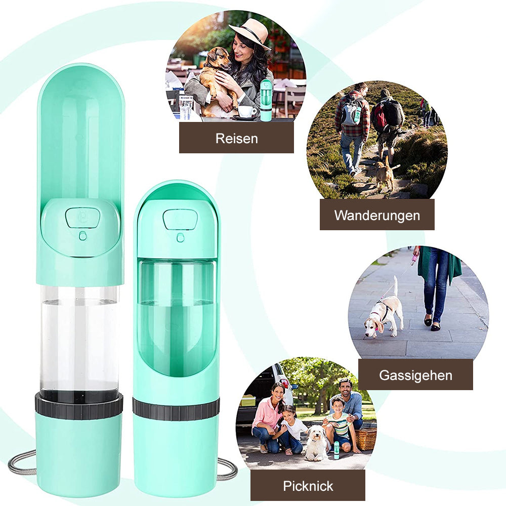 2-in-1 Voeder- en waterfles voor onderweg - PawBuddy