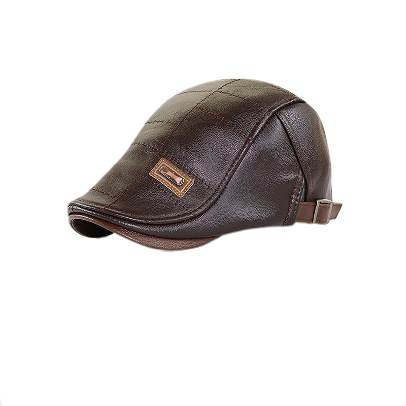 ElderLux Pluche Leren Baret | Gezellige elegantie voor een warme winterervaring