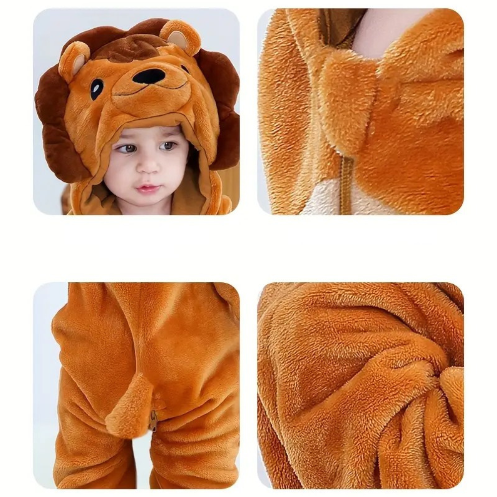 Halloween Baby Leeuw Kostuum Met Kap Onesie