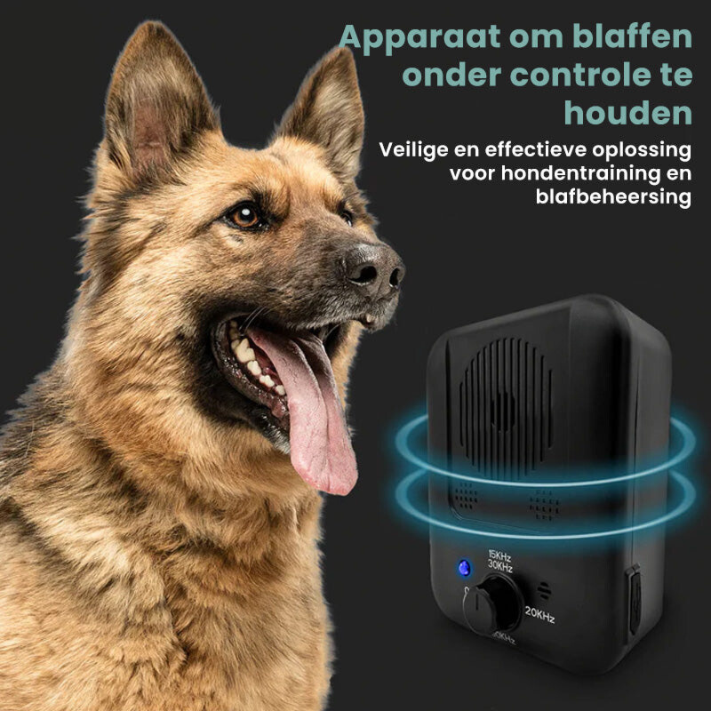 Ultrasone Anti-Hond Blaasapparaat – Verstelbare Intensiteit, Waterdicht, 15 Meter Bereik voor het Voorkomen van Hondengeblaf