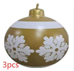 Opblaasbare Kerstbal Buiten Decoratie 60cm – Weerbestendige PVC Kerstdecoratie