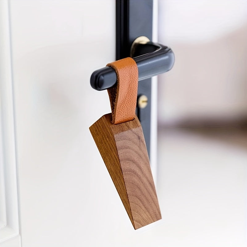 NordGrip Houten Deurstopper – Scandinavisch Design met Antislip Basis