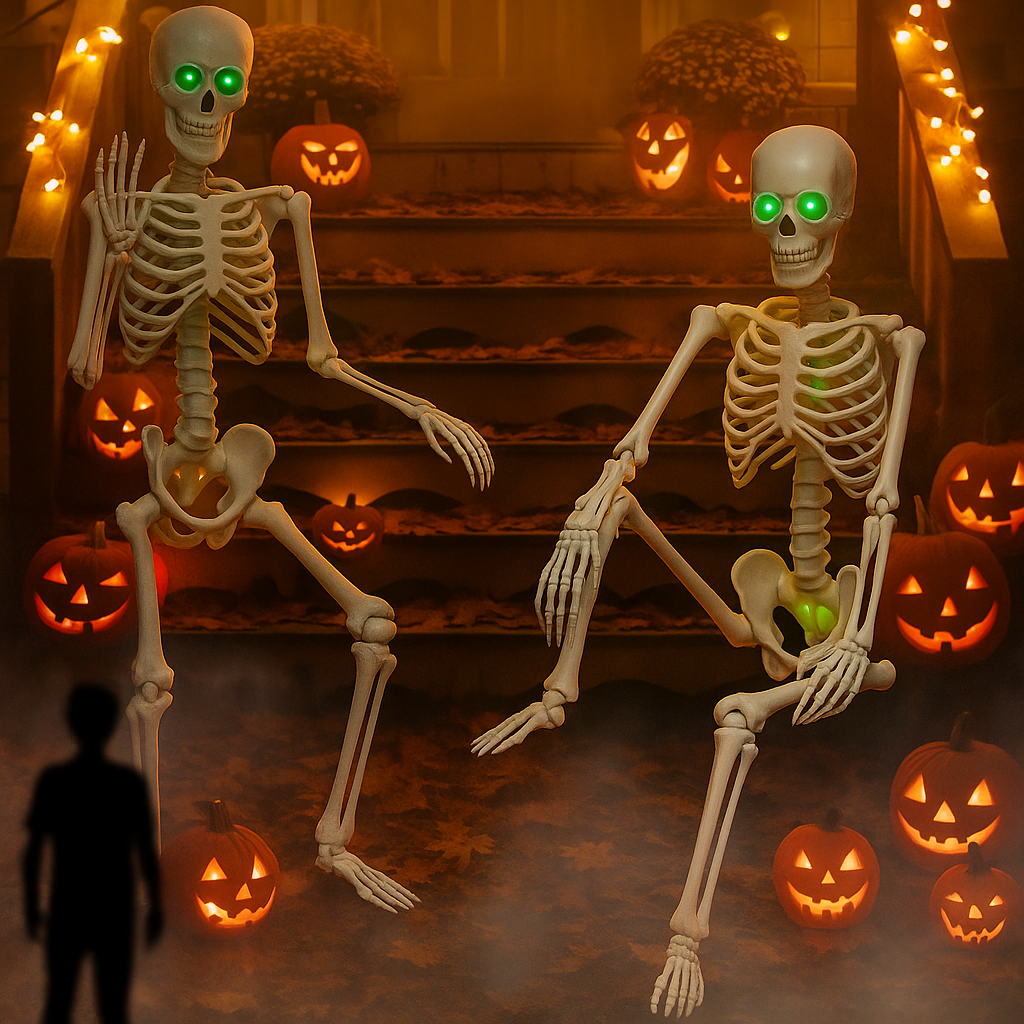 Halloween Skelet Decoratie Poseerbaar Buiten Display