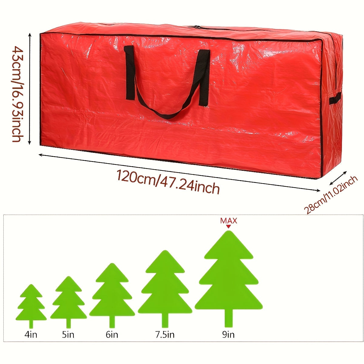 Grote Opbergzak voor Kunstkerstbomen – Waterdicht en Duurzaam Polyester Model TreeTote