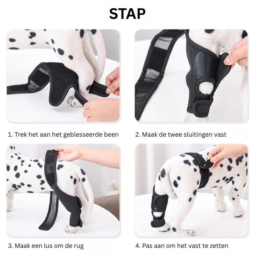 PootVitaal Kniebandage voor Honden – Ondersteuning bij Gewrichtspijn en Revalidatie
