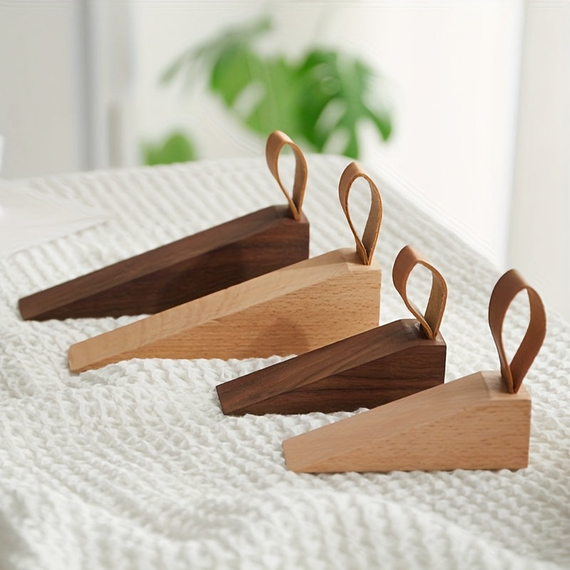 NordGrip Houten Deurstopper – Scandinavisch Design met Antislip Basis