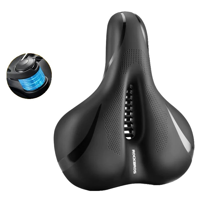 Comfortabele Fietszaad met Schokabsorptie en Ademend Ontwerp – Ergonomisch Fietszitje met Verdikte Siliconen Kussen