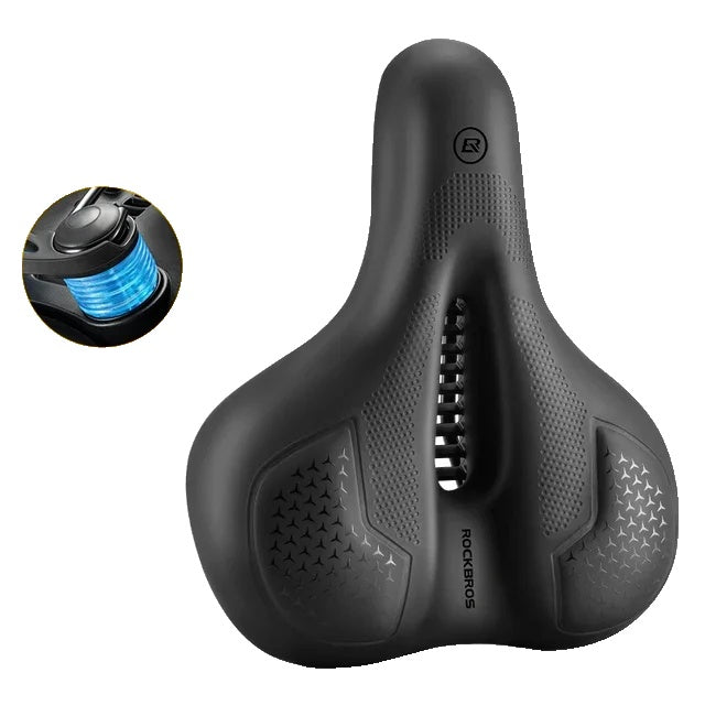 Comfortabele Fietszaad met Schokabsorptie en Ademend Ontwerp – Ergonomisch Fietszitje met Verdikte Siliconen Kussen