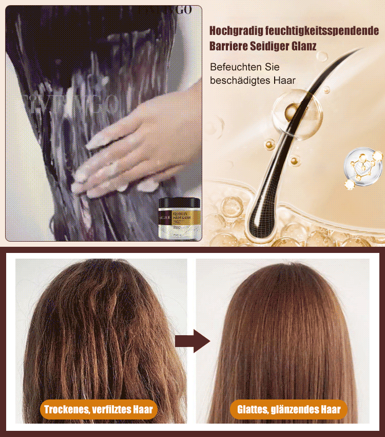 LuxuraGlow Kollagen-Haarmaske | Revitalisierende Maske für glänzendes, gesundes Haar