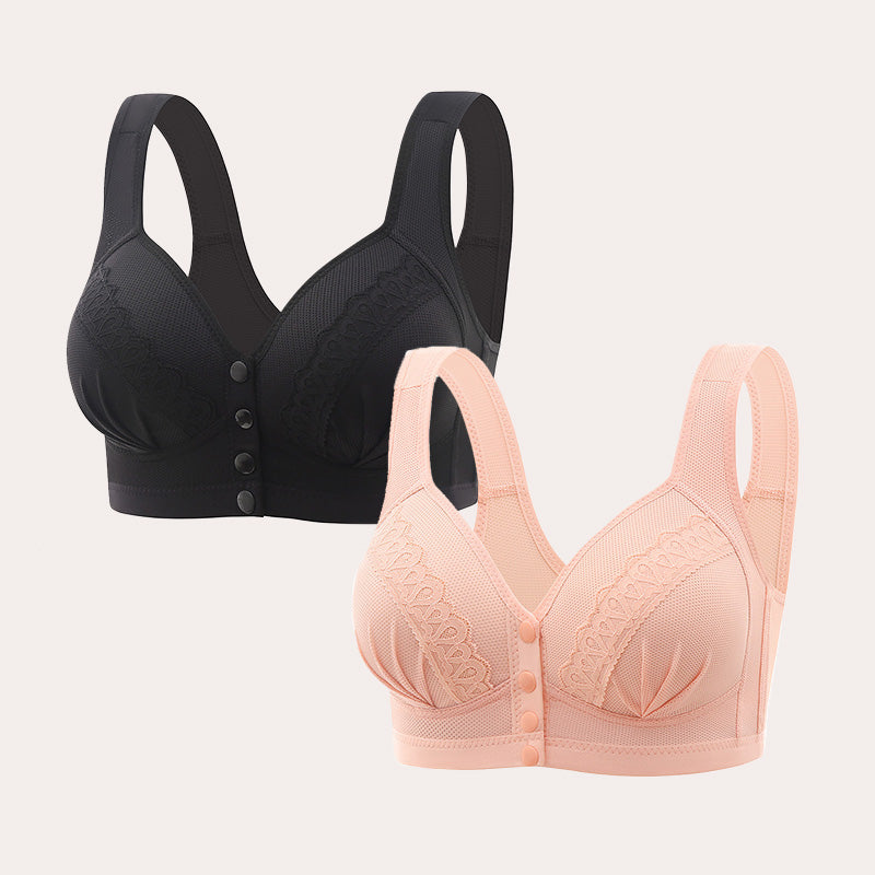 LuxeCotton Bh Ademend | Comfortabele, huidvriendelijke bh van katoen met sluiting aan de voorkant 【1+1 Gratis】