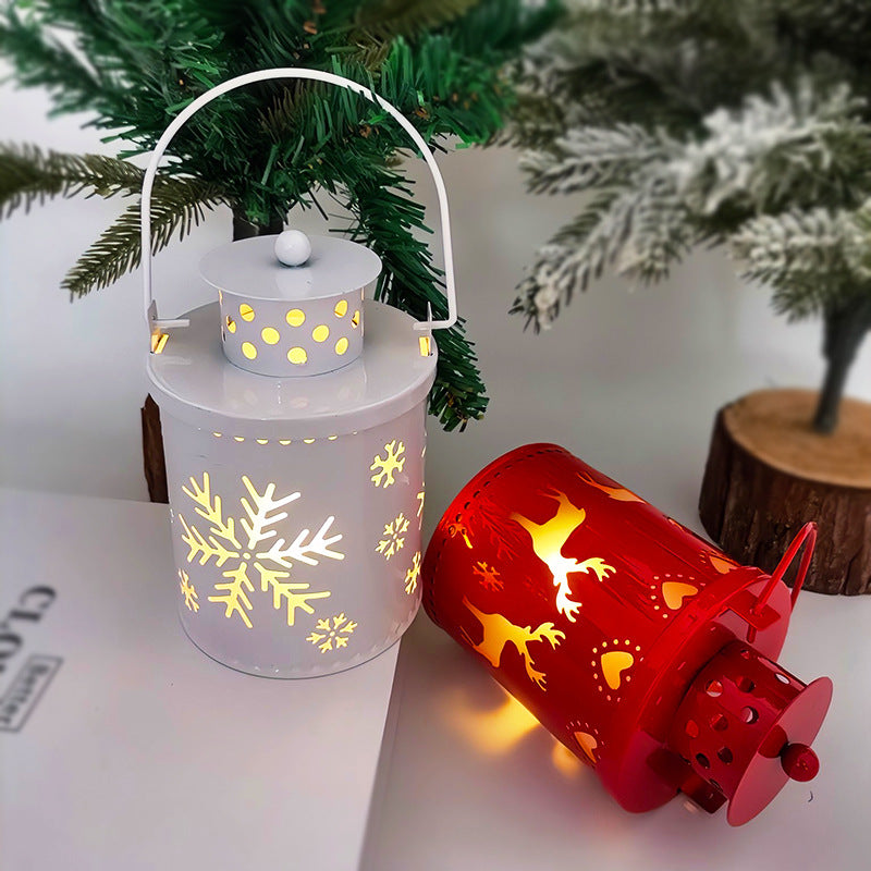 Elektronische Kerstkaars met Flikkerend LED Licht – Decoratieve IJzeren Kaars voor Binnen
