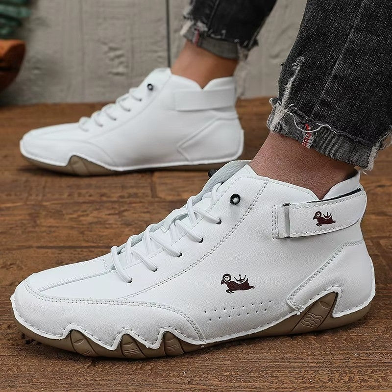 StadsSneak PU Sneakers – Ronde Neuzen met Antislipzool en Vetersluiting