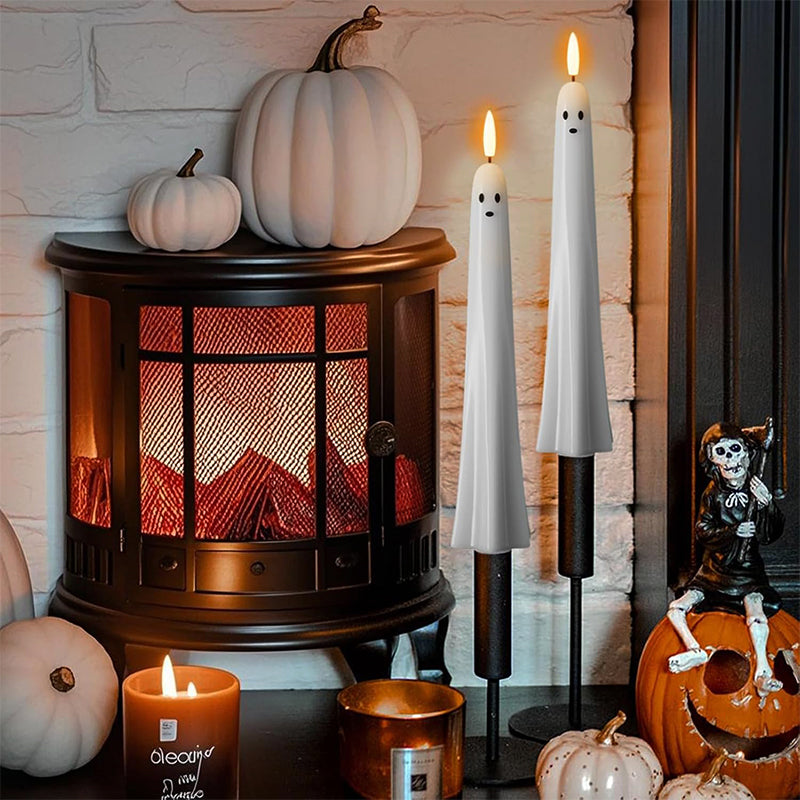 Spooklicht Halloween | Afstandsbediend 3D-vlamlicht voor spookachtige sfeer