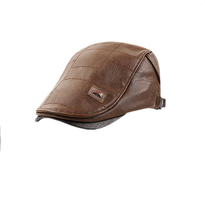 ElderLux Pluche Leren Baret | Gezellige elegantie voor een warme winterervaring