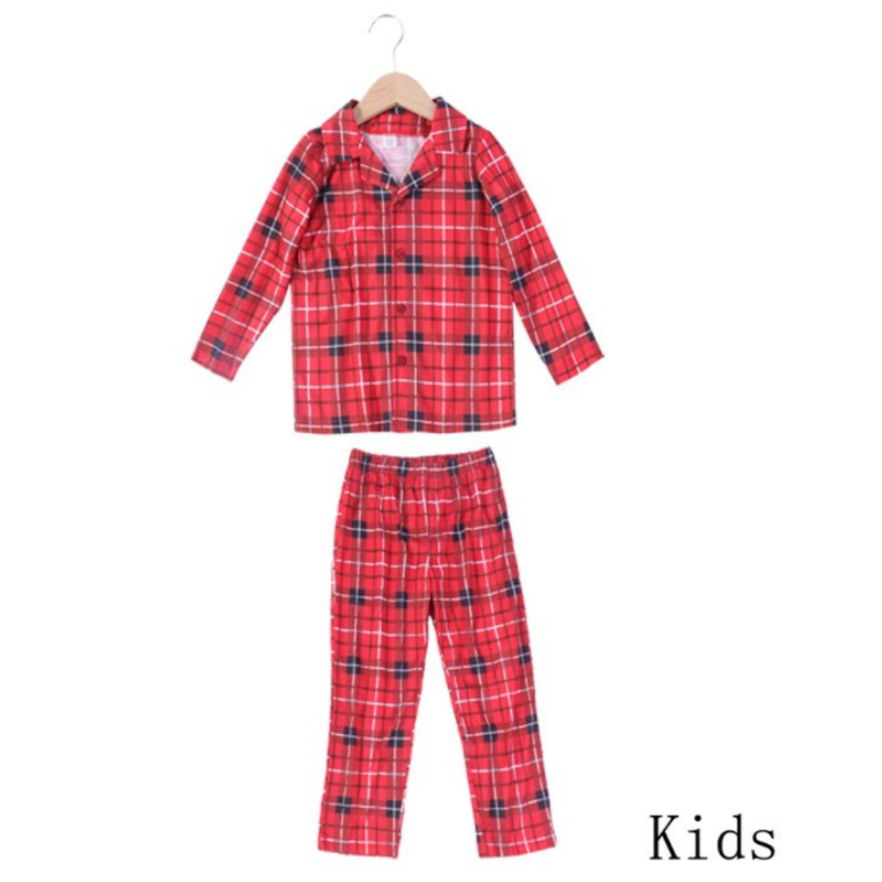 Tartan Ruit shirt Bijpassende Familievakantie Pyjama's - Honden Pyjama's Inbegrepen