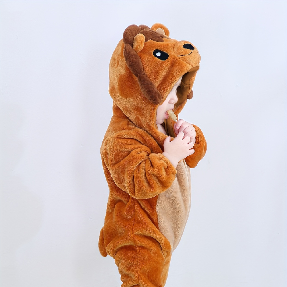 Halloween Baby Leeuw Kostuum Met Kap Onesie