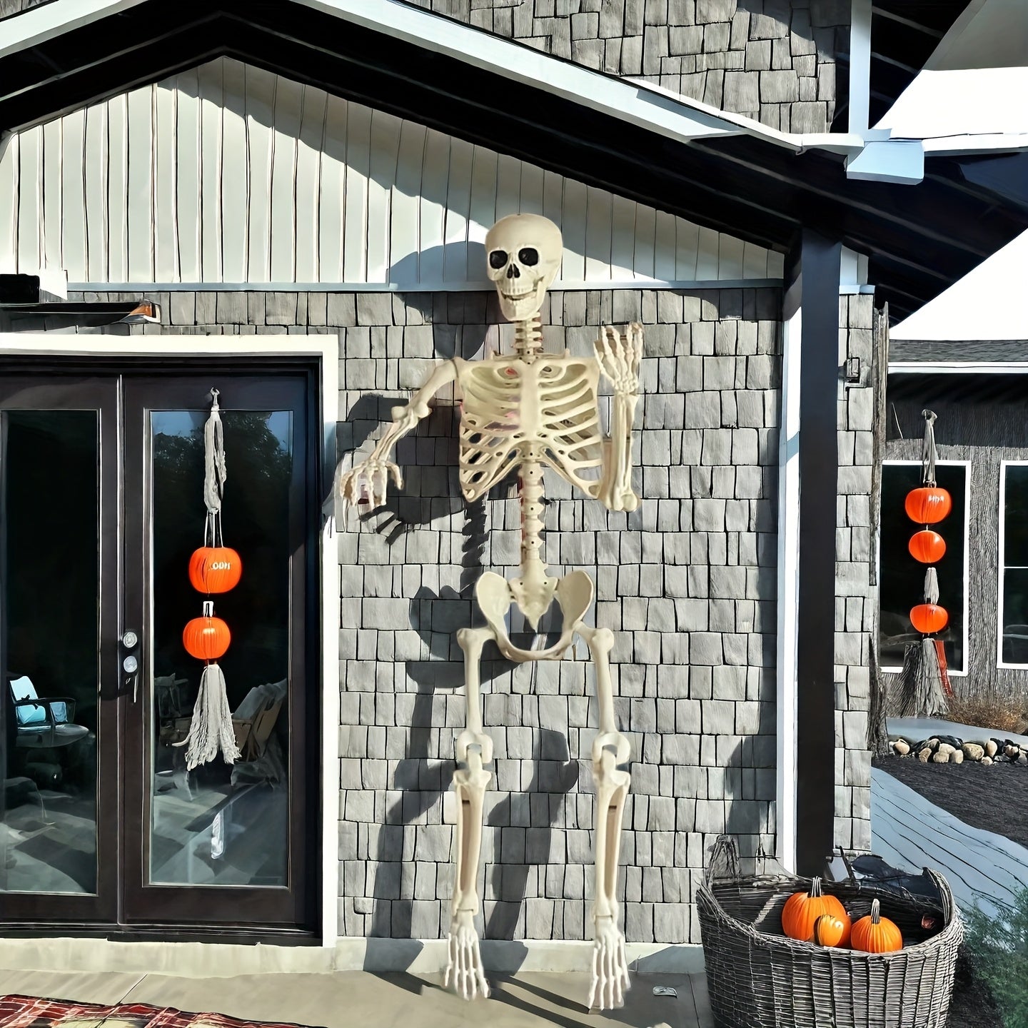 Reusachtige 6 Ft Halloween Skelet Decoratie | Poseerbaar Voor Buiten