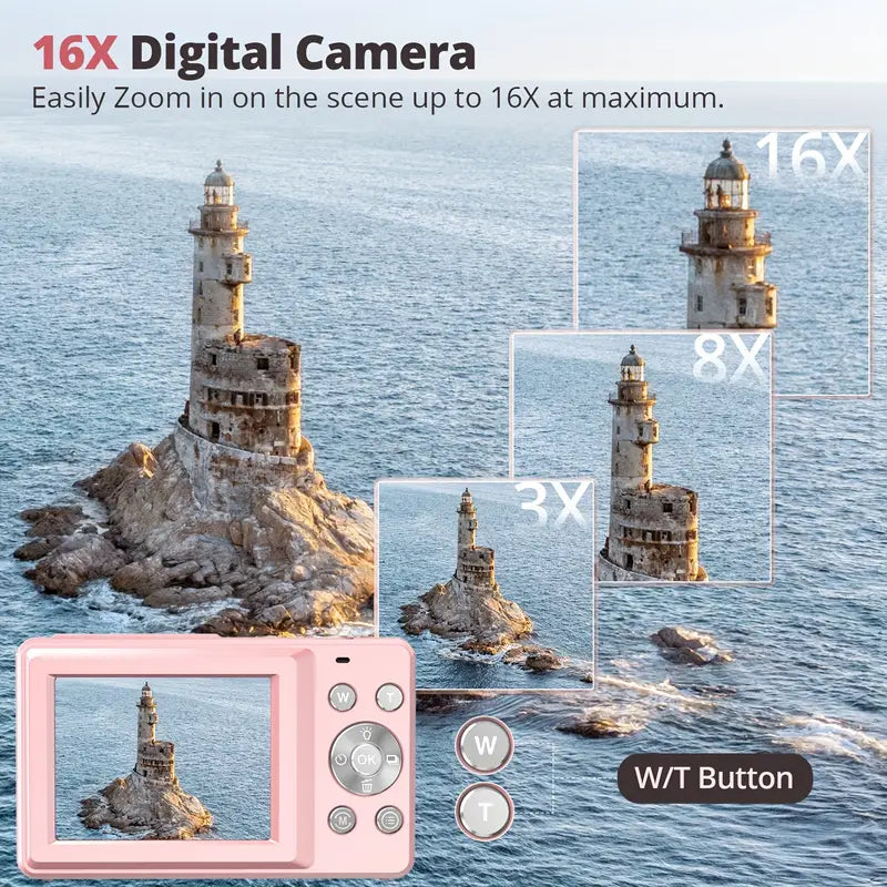 Vintage Digitale Camera met 1080p Video-opname – Lichtgewicht en Draagbare Retro Fotografie Camera