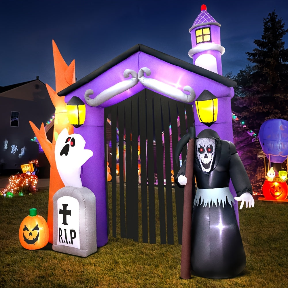Halloween Spookachtige Opblaasbare Boogdecoratie | Glanzende Tuin Entree