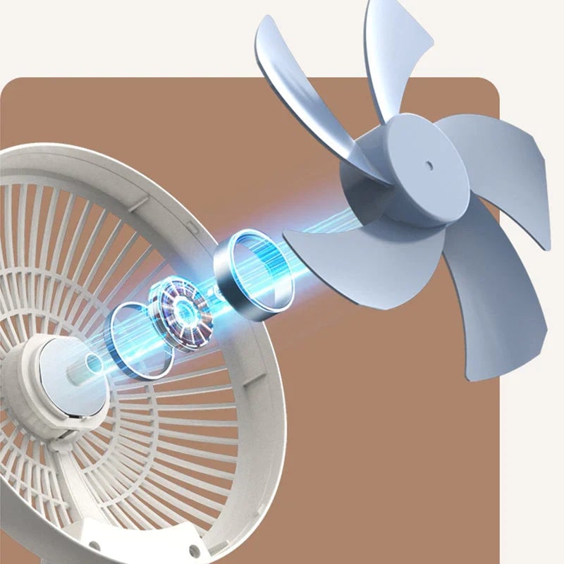AeroLux Elegante Draagbare Ventilator | Stijlvolle, opvouwbare ventilator voor ultiem comfort