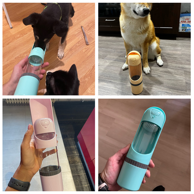 2-in-1 Voeder- en waterfles voor onderweg - PawBuddy