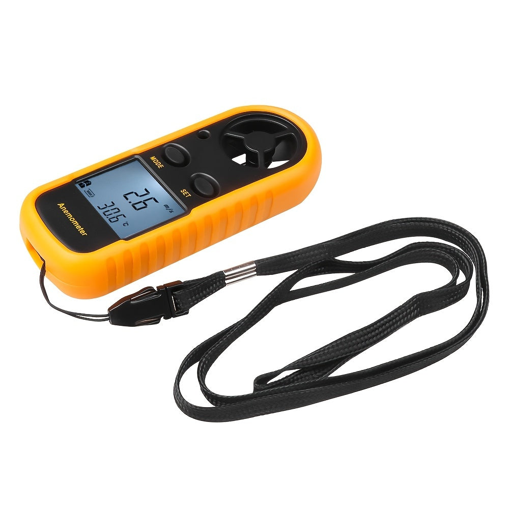 Digitale Windsnelheidsmeter met Duidelijke LCD-display – Draagbare Windsnelheidsmeter voor Buitensporten