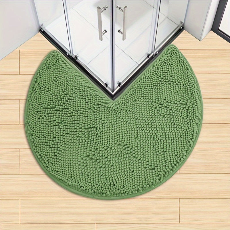 Ronde LuxeChen Badmat Ultra-Zacht Chenille – Antislip & Sneldrogend