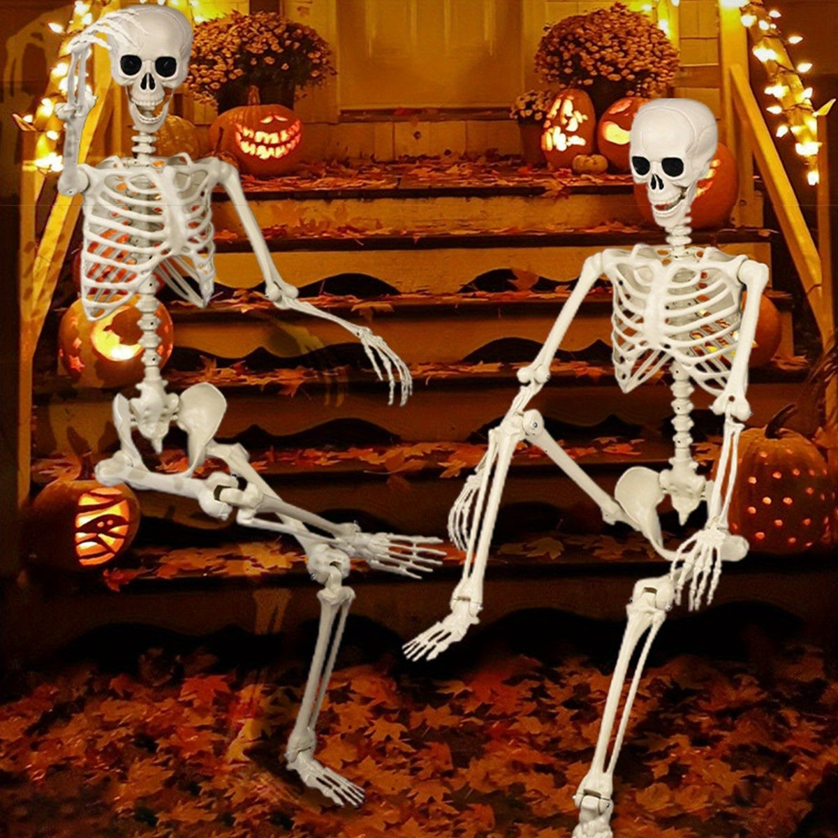 Reusachtige 6 Ft Halloween Skelet Decoratie | Poseerbaar Voor Buiten