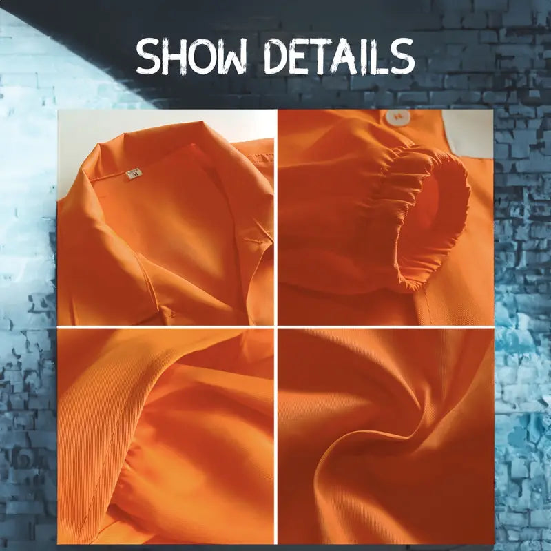 Jailbreak - Volwassen Gevangene Kostuum - Polyester Cosplay Outfit voor Feestelijke Partijen en Carnaval