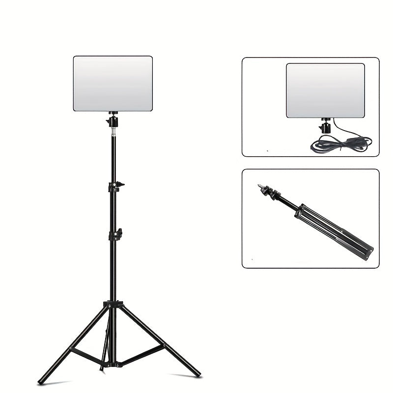 Verstelbare LED Lampstatief voor Fotografie en Video – 1.1m Hoogte, Stevige Aluminium Statief met Lamp