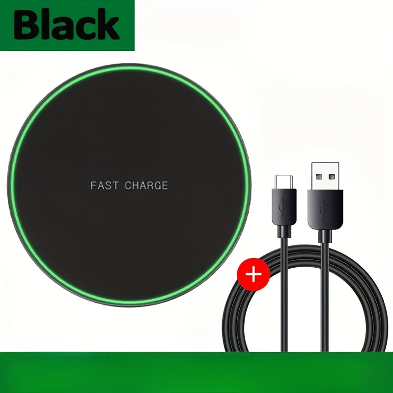 Snelle Draadloze Oplader – 15W Inductie Oplaadpad voor iPhone en Android Apparaten, Strak Ontwerp, Kabelvrije Gemak