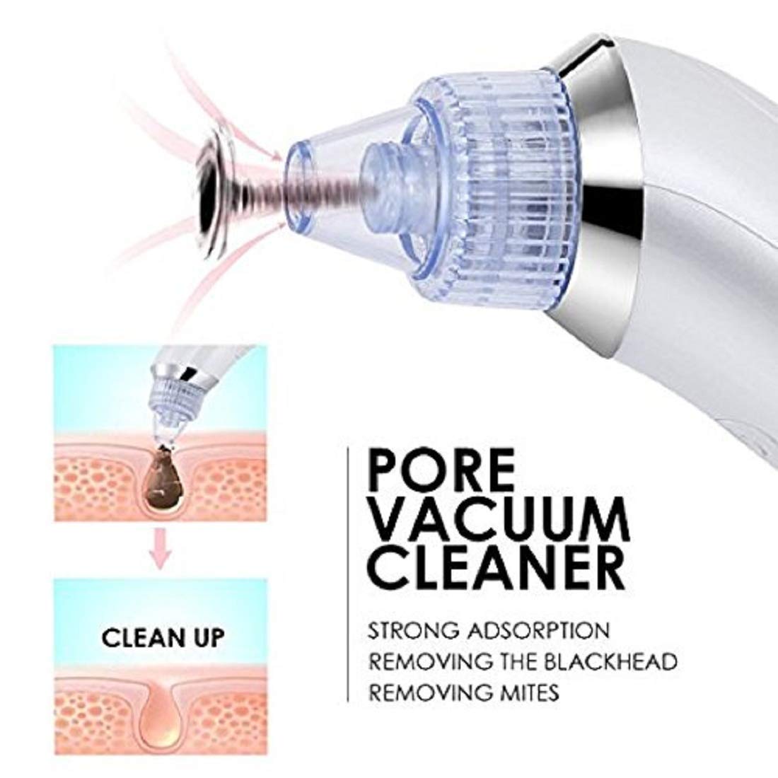 LuxeGlow Elite Blackhead Verwijderapparaat | Oplaadbare 4-in-1 oplossing voor een heldere, stralende huid