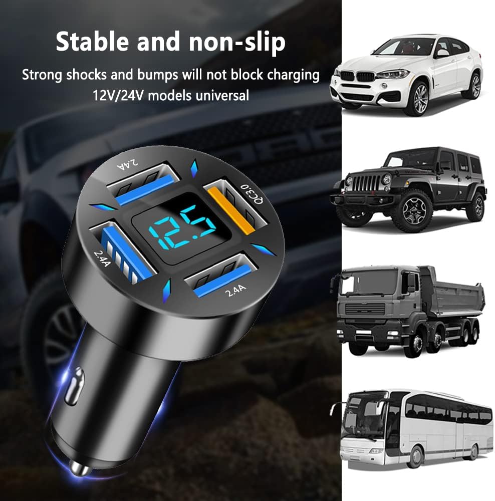 Autolader 66W Supersnel opladen met USB PD & QC 3.0 – Universeel voor 12-24V sigarettenaansteker
