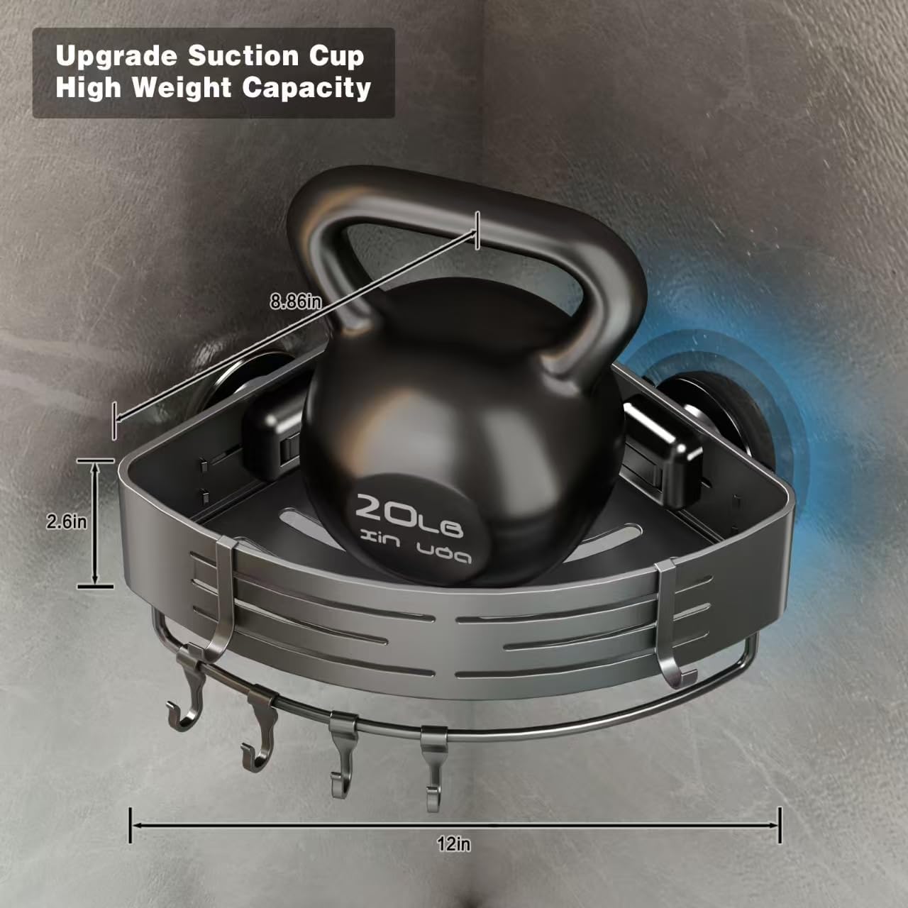 CaddyCraft Driehoekige Douch Organizer | Maximaliseer ruimte met een stijlvolle, veelzijdige caddy