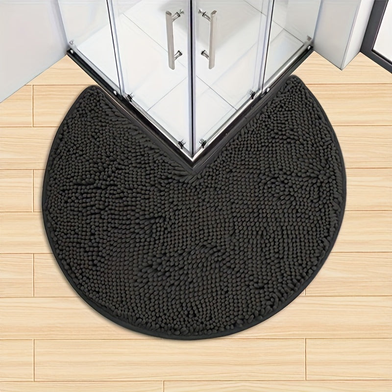 Ronde LuxeChen Badmat Ultra-Zacht Chenille – Antislip & Sneldrogend