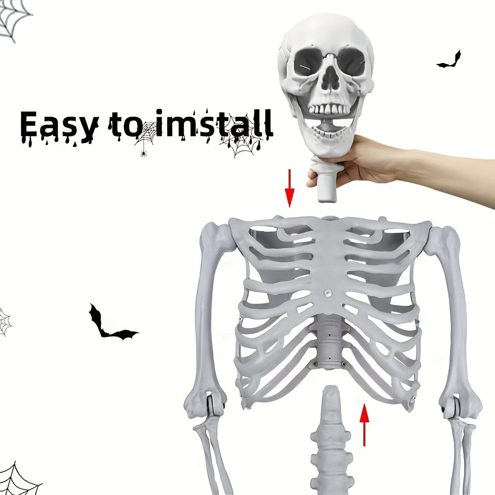 Reusachtige 6 Ft Halloween Skelet Decoratie | Poseerbaar Levensecht