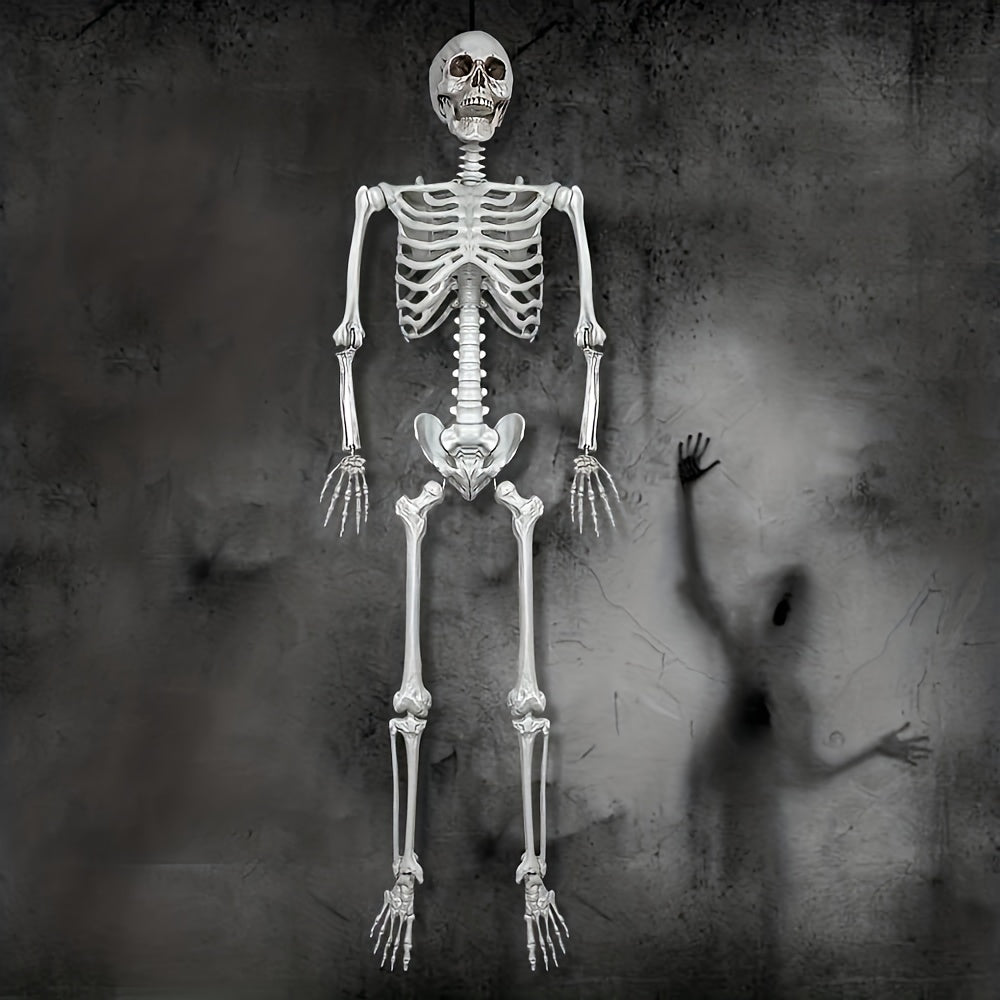 Reusachtige 6 Ft Halloween Skelet Decoratie | Poseerbaar Levensecht